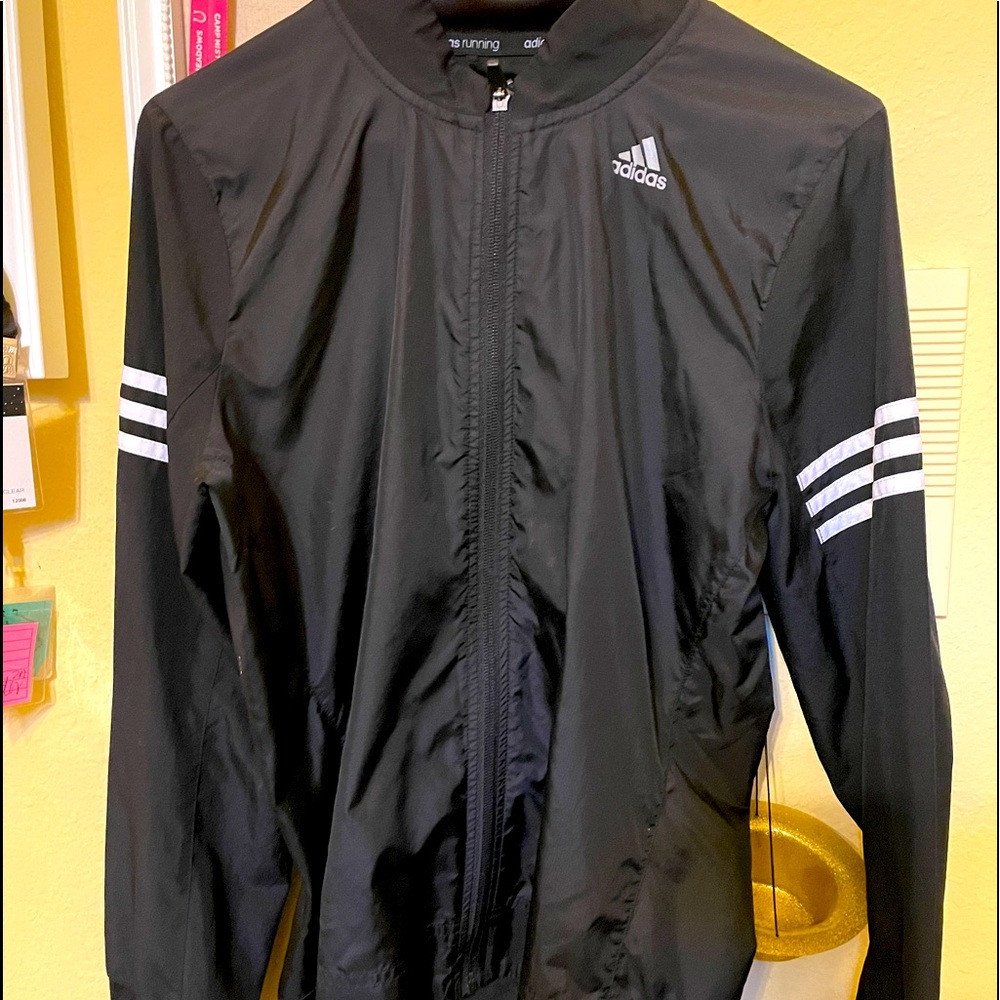 Black Adidas Wind Breaker size small excellent condition.